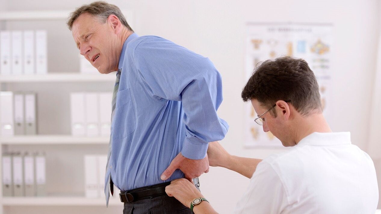 Visiting a doctor for back pain